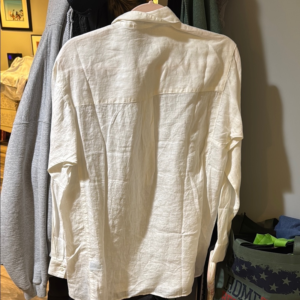 J. Mclaughlin White Button-Down Top - image 3